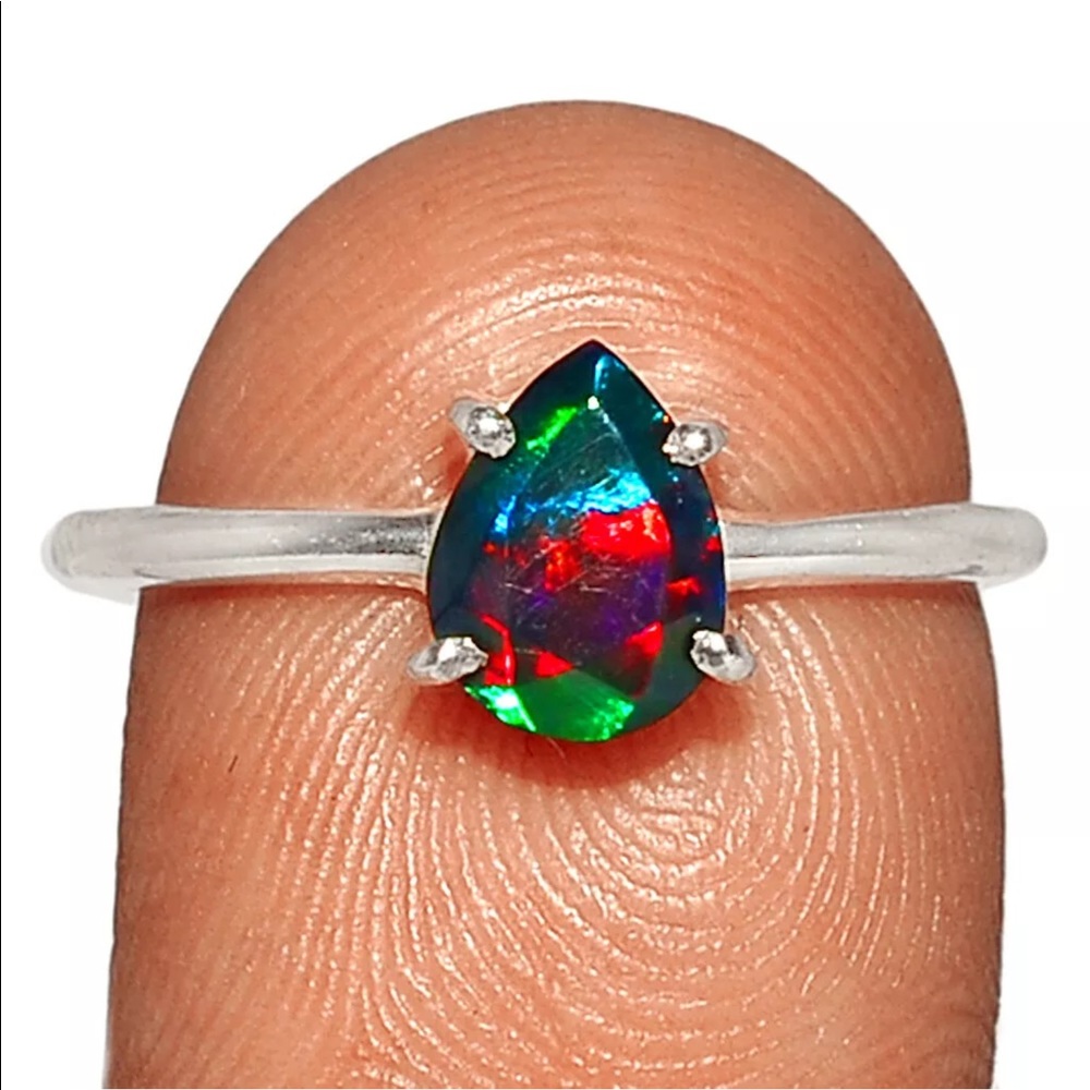 Chalama Black Opal rings - Picture 3 of 6